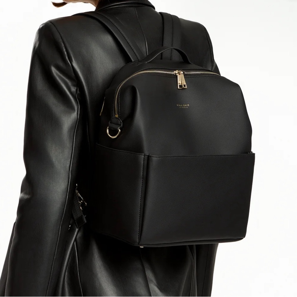 NWT Mina Baie Stevie Midi Leather Bag & Backpack